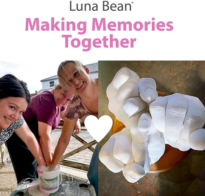 Luna Bean Keepsake Hands Casting Kit | DIY Plaster Statue Molding Kit | Hand Holding Craft for Couples, Adult & Child, Wedding, Friends, Anniversary