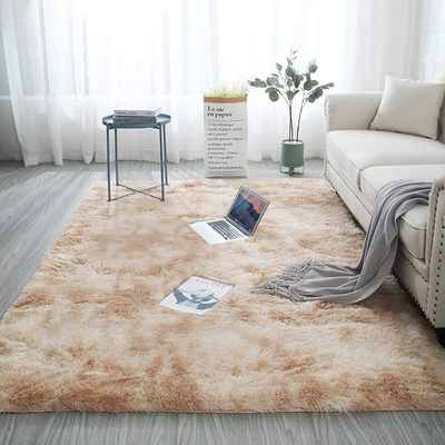 Soft Modern Indoor Shaggy 4x5.3 Rug Non-Slip Plush Fluffy Furry Fur Warm Area Rugs for Living Room and Bedroom Nursery Kitchen Babys Care Crawling Carpet Khaki