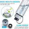 AIRON 34oz Sports Water Bottle - Leakproof & BPA Free Tritan with Time Marker & Removable Straw to Ensure You Drink Enough Water Throughout The Day for Fitness and Outdoor Sports