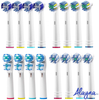 Holiday Pack of 16 Double Clean, Cross, Floss, and Precise Oral B Braun Compatible Electric Toothbrush Parts- Fits Oral-B Kids, Pro 1000 + More!