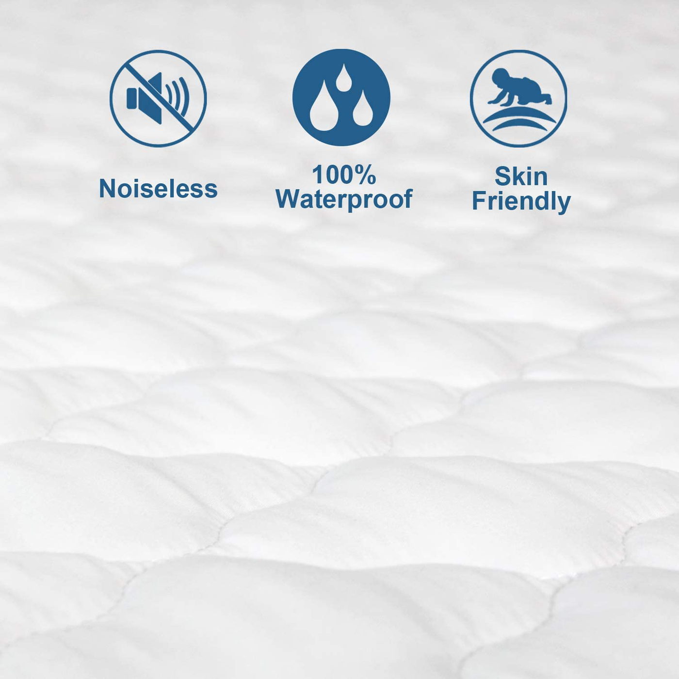 Waterproof King Mattress Protector, Deep Pocket King Mattress Pad Cover with Ultra Soft & Aborsbent Surface, Stain Protection Strethes up to 24" Depth