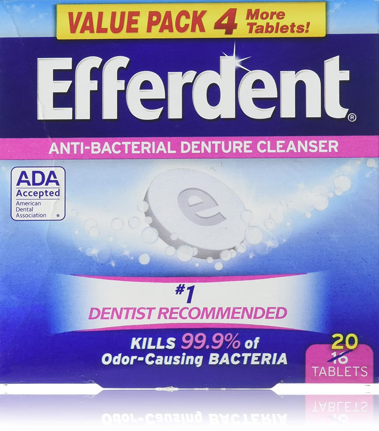 Efferdent Denture Cleanser Tablets, 20 Count