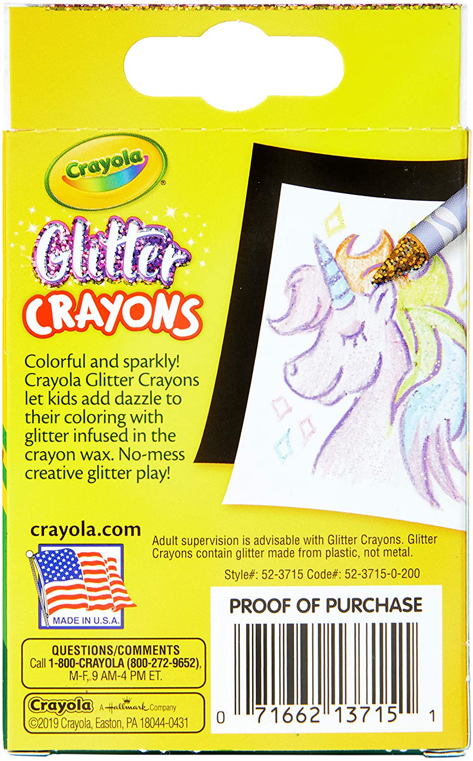 Crayola Glitter Crayons, Back To School Supplies, 24Count, Multi