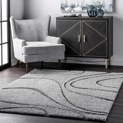 nuLOOM Carolyn Cozy Soft & Plush Shag Area Rug, 3' 3" x 5', Dark Grey