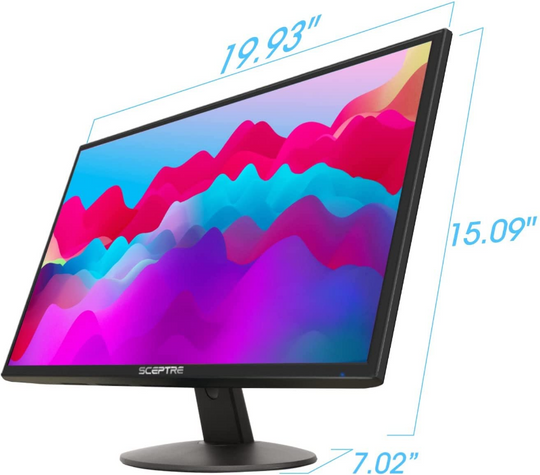 22" Sceptre Ultra Thin 75Hz 1080p LED Monitor E225W-19203R 2x HDMI VGA Build-in Speakers