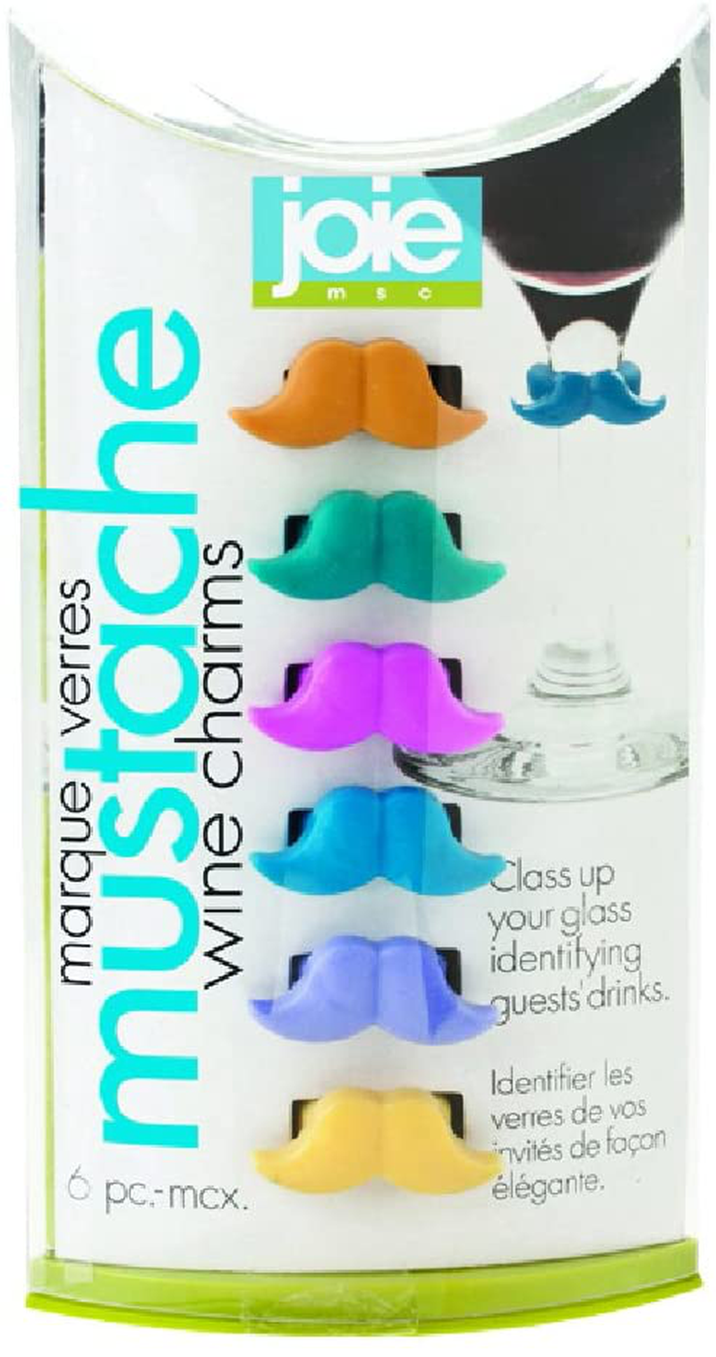 Joie 6pc Mustache Wine Charms