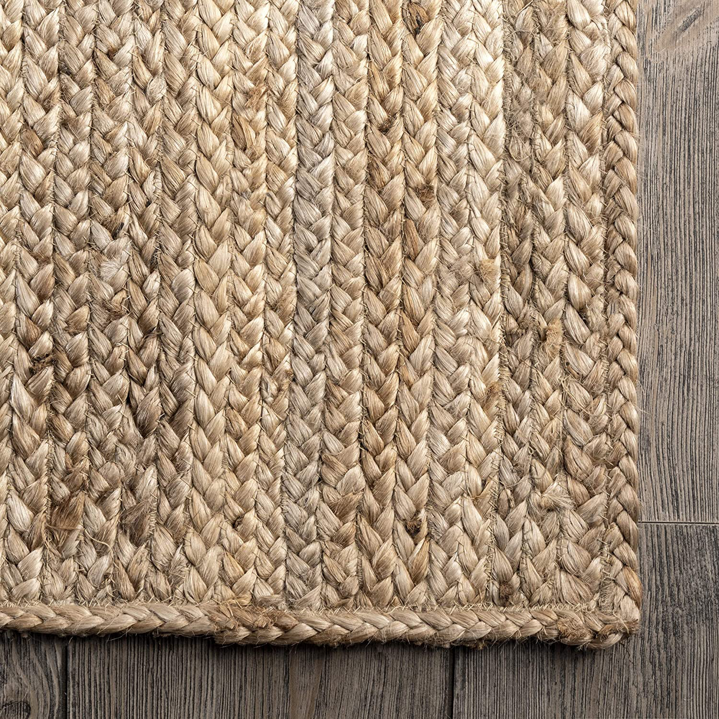 nuLOOM Rigo Hand Woven Farmhouse Jute Runner Rug, 2' 6" x 6', Natural