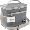 Lunch Bag 10L,Insulated Lunch Box for Men/Women,Reusable Cooler Lunch Bags for Adults/Kids,Leakproof Lunch Bag Box with Adjustable Shoulder Strap for Office School Picnic Beach-Gray.