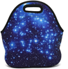 Boys Girls Kids Women Adults Insulated School Travel Outdoor Thermal Waterproof Carrying Lunch Tote Bag Cooler Box Neoprene Lunchbox Container Case (Starry Sky)