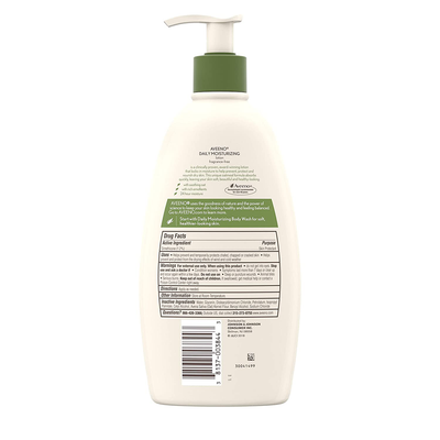 Aveeno Daily Moisturizing Body Lotion with Soothing Oat and Rich Emollients to Nourish Dry Skin, Gentle & Fragrance-Free Lotion is Non-Greasy & Non-Comedogenic, 18 Fl Oz