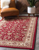 Unique Loom Kashan Traditional Floral Area Rug, 3 Feet 3 Inch x 5 Feet 3 Inch, Burgundy/Ivory