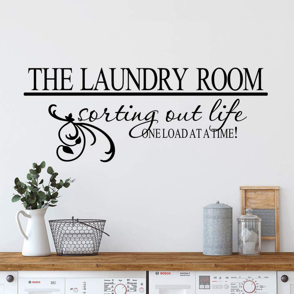 MoharWall The Laundry Room Sorting Out Life One Load an A Time Laundry Quotes Decal Art Vinyl Lettering Sticker Décor