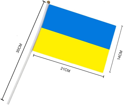 Mini Ukraine Flags 5'' x 8'' - UV Fade Resistant - Multiple Varieties