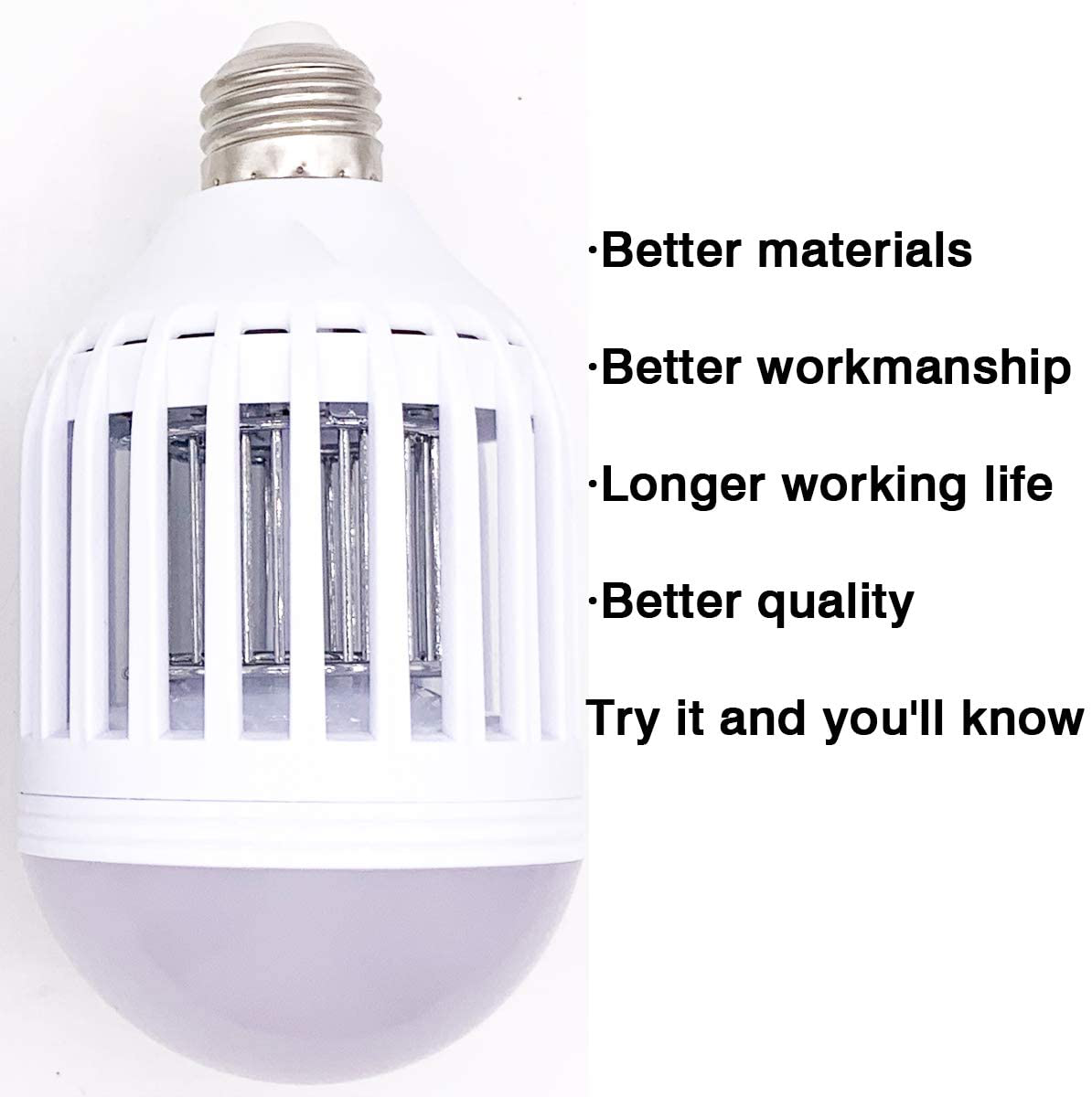 Bug Zapper Light Bulb 2 in 1, Mosquito Killer Lamp Led UV Lamp Flying Moths Killer Fits 110V E26 Light Bulb Socket