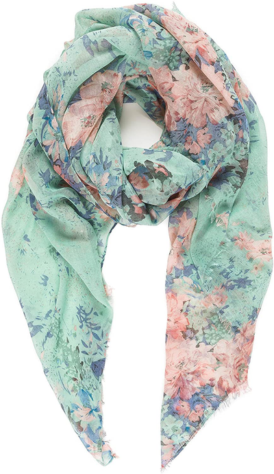 Scarf for Women Lightweight Floral Flower Scarves for Fall Winter Shawl Wrap