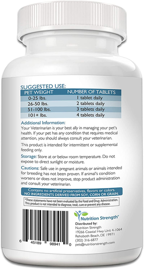 Nutrition Strength Multivitamins for Dogs, Daily Vitamin and Mineral Support, Nutritional Dog Supplements for All Canine Breeds and Sizes, Promotes Immune Health in Pets, 120 Chewable Tablets