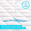 LINENSPA Waterproof Quilted Mattress Pad - Hypoallergenic Fill - Deep Pocket Fitted Skirt - King