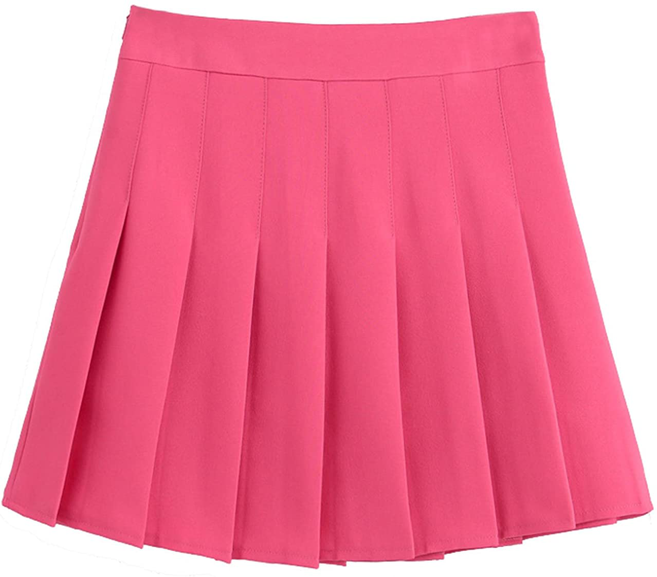 chouyatou Women's Simple High Waist All Around Pleated A-Line Skirt