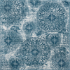 Unique Loom Sofia Collection Area Traditional Vintage Rug, French Inspired Perfect for All Home Décor, 6' 0 x 6' 0 Square, Blue/Ivory