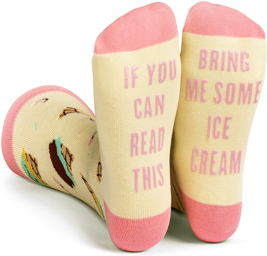 If You Can Read This, Bring Me Some - Funny Food Socks Novelty Christmas Gift & Secret Santa Idea For Men and Women