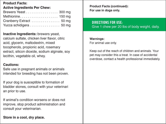 Pet Naturals of Vermont - Lawn Aid, Urine Balance Supplement for Dogs, 60 Bite Sized Chews