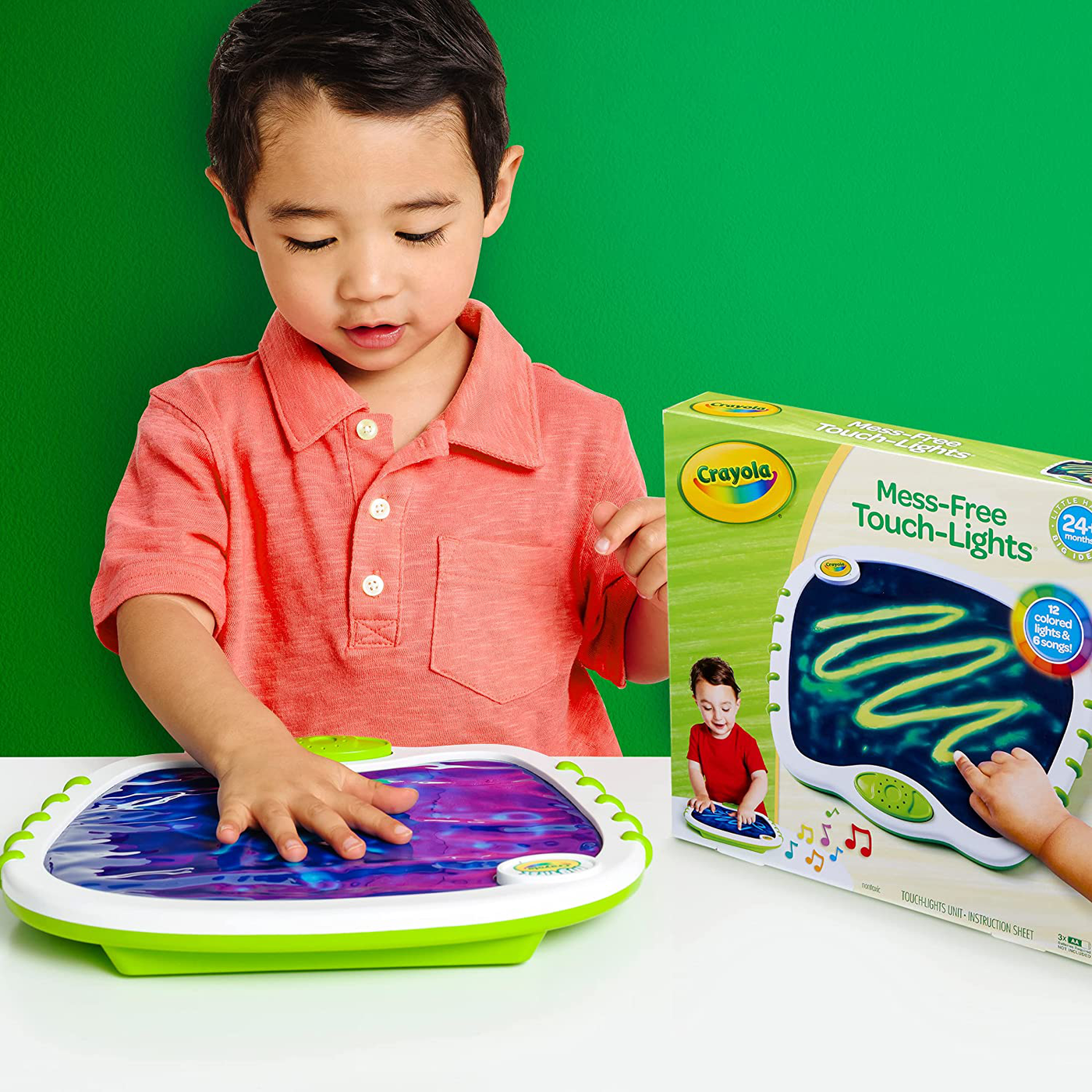 My First Crayola Touch Lights, Musical Doodle Board, Toddler Toy, Gift, White, Green