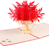 Reca Creations Handmade Pop Up Card, 3D Flowers Card with Vase - Gift Card for Valentines, Birthday, Anniversary, Christmas, Holidays, Greeting and Special Occasions