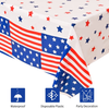 Pack of 2 - 4th of July Tablecloth American Flag Plastic Table Covers 87 x 51 Inches
