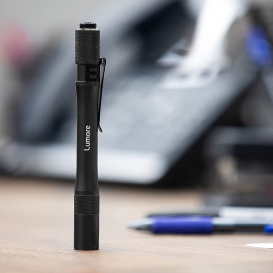 Four Pack of Durable Anodized Aircraft-Grade Aluminum Pen Flashlights 100 Lumens