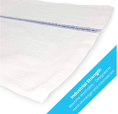 Zeppoli Classic Kitchen Towels 30-Pack - 100% Natural Cotton Dish Towels - Reusable Cleaning Cloths - Super Absorbent Kitchen Linen Sets - Machine Washable Hand Towels - 14” x 25”