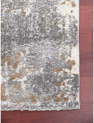 Savannah Milan Gray Polyester Blend Area Rug