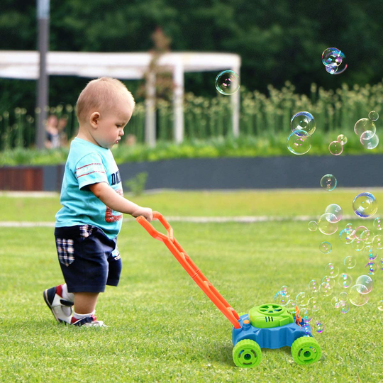 Lydaz Bubble Mower for Toddlers, Kids Bubble Blower Machine Lawn Games, Outdoor Push Toys, Halloween Christmas Birthday Toys Gifts for Preschool Baby Boys Girls
