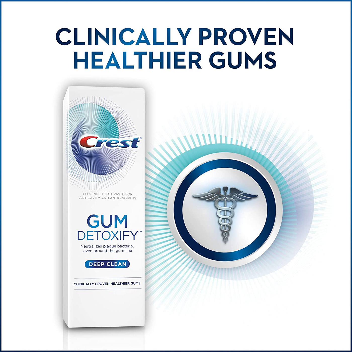 Crest Toothpaste Gum Detoxify Deep Clean, 4.1oz (Pack of 3)