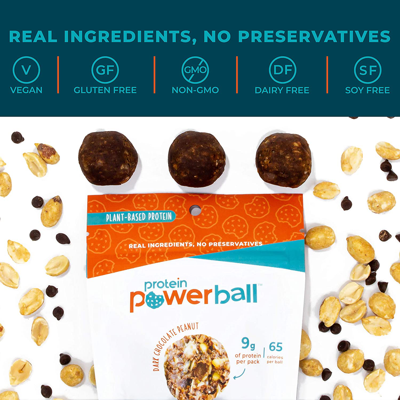 Protein Power Ball Healthy Snacks - Single Serving Packs - Gluten Free, Dairy Free, Soy Free, Vegan, Energy Bites (Variety Pack, 3 Pack)