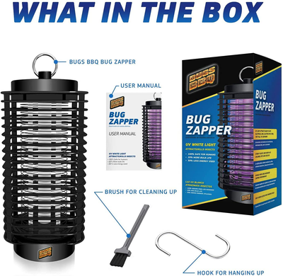 Bug Zapper Indoor and Outdoor - Insects Killer - Fly Trap Outdoor Patio - Insect Killer Zapper - Mosquito Trap - Insect Zapper - Mosquito Attractant Trap - Fly Zapper - Bug Zapper Table Top (Black)