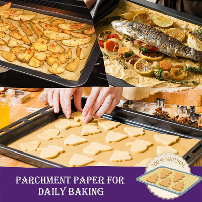 Hiware 200 Pieces Parchment Paper Baking Sheets 9x13 Inches, Precut Non-Stick Parchment Paper for Baking, Cooking, Grilling, Frying and Steaming - Unbleached, Fit for Quarter Sheet Pans