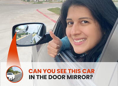Blind Spot Mirrors Unique design Car Door mirrors | Mirror for blind side engineered by Utopicar for larger image and traffic safety