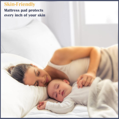 Cal King Size Waterproof Mattress Pad,Breathable and Noiseless Quilted Mattress Protector,Stretches Up to 21" Deep Pocket Hollow Cotton Filling Mattress Cover