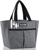 MAXTOP Lunch Bags for Women,Insulated Thermal Lunch Tote Bag,Lunch Box with Front Pocket for Office Work Picnic Shopping (Grey (Additional Zipper Pocket）, Large)