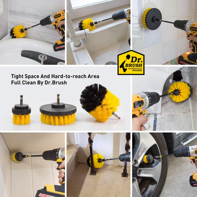 4 Piece All Purpose Drill Brush Power Scrubber Cleaning Set 