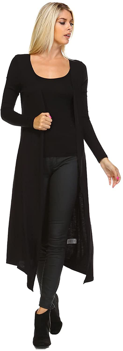 Issac Liev Isaac Liev Trendy Extra Long Duster Soft Lightweight Cardigan - Made in The USA