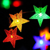 Grezea Solar Twinkle Star String Lights 50 LED Fairy Decorative Light for Garden Patio Lawn Balcony Tree Outdoor Landscape Indoor Decoration for Playhouse Bedroom Curtain Bed Canopy, 21' Multi-Color