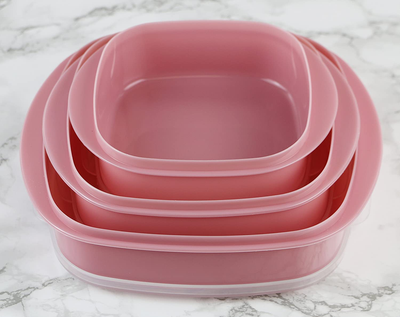 Calypso Basics by Reston Lloyd 6-Piece Microwave Cookware, Steamer and Storage Set, Red