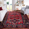 Safavieh Vintage Hamadan Collection VTH211A Oriental Traditional Persian Non-Shedding Stain Resistant Living Room Bedroom Area Rug, 3' x 3' Square, Red / Multi