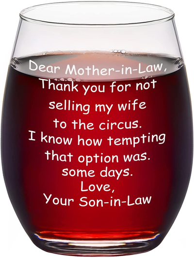 15oz Mother In Law Wine Glass