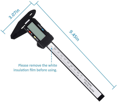 Digital Caliper, 6" Caliper Measuring Tool Extreme Accuracy Waterproof Electronic Vernier Caliper Industrial Stainless Steel Digital, Durable Measuring Tool with Large LCD Screen