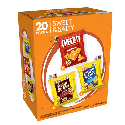 Keebler Sweet & Salty Cookies and Crackers Variety Pack, 21.2 Ounce, 20 Count