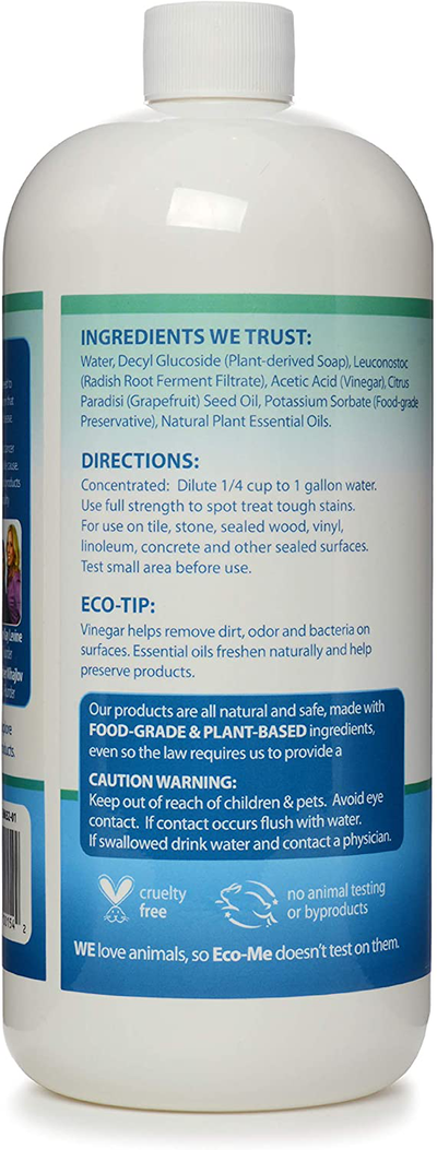 Eco-me Concentrated Muli-Surface and Floor Cleaner, Herbal Mint, 32 Fl Oz (Pack of 1)