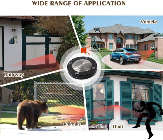 1/2 Mile Long Range Solar Wireless Driveway Alarm Outdoor Weather Resistant Motion Sensor & Detector-Security Alert System-Monitor & Protect Outside Property,No Need to Replace Battery