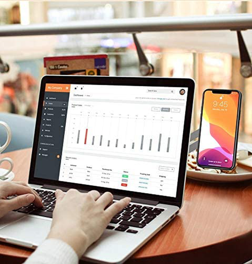 Side Mount Clip on Monitor Magnetic Laptop Phone Stand with Adjustable Cellphone Holder Computer Extension Bracket for iPhones and Smartphones